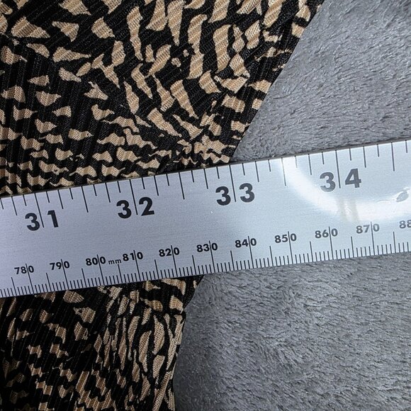 Womans Connected Black & Beige Animal Print Open Cardigan Plus Size 34W - Picture 6 of 8